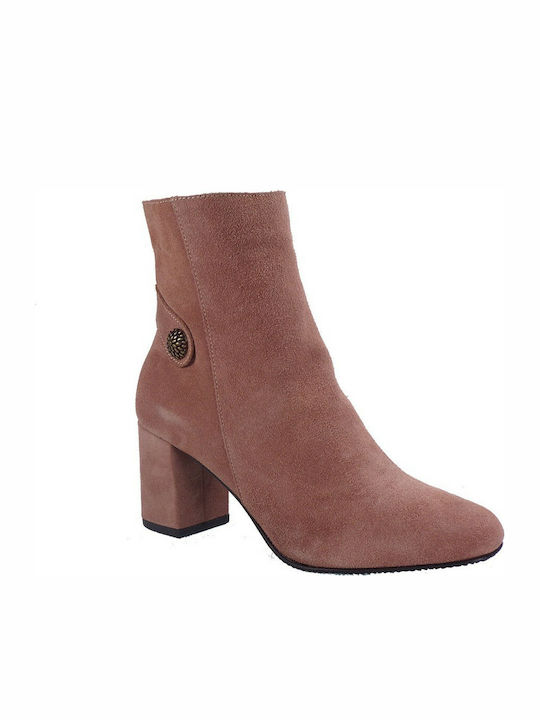 Fardoulis 1606 Suede Women's Ankle Boots Nude