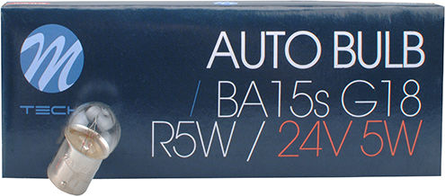 M-Tech Лампи Автомобила & Мотоциклета R5W Обикновени 24V 5W 10бр