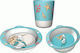 Chic Mic Feeding Set Mermaid Unicorn made of Bamboo Turquoise 3pcs