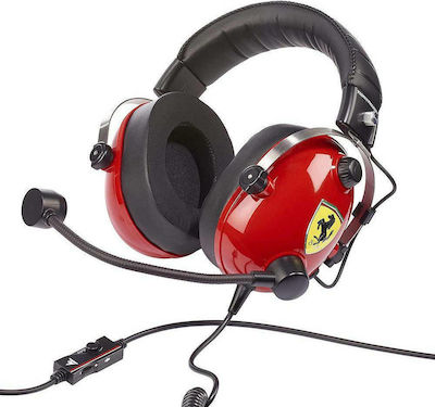 Thrustmaster T.Racing Scuderia Ferrari Edition Peste ureche Casti de gaming cu conexiun 3,5mm Roșu