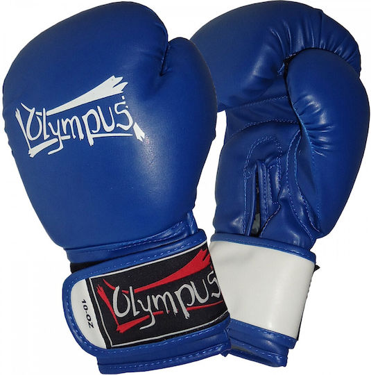 Olympus Sport AIBA Style 40112152 Boxhandschuhe aus Synthetikleder für Kampf Blau