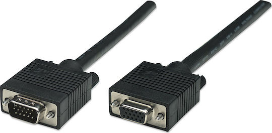 Manhattan Kabel VGA-Stecker - VGA-Buchse Schwarz 1.8m (390637)