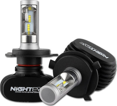 NovSight Lampen Auto Eco H4 Canbus LED 6500K Kaltes Weiß 12-24V 25W 2Stück