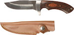 Sturm Hunting with Wooden Handle Knife Brown with Blade made of Stainless Steel in Sheath