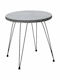 Salsa Auxiliary Outdoor Free Standing Table with Glass Surface and Metal Frame Black, Grey 52x52x53cm