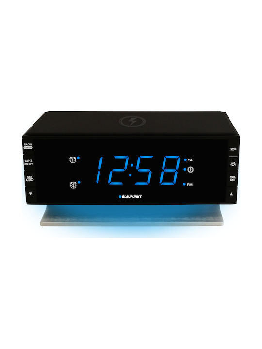 Blaupunkt Clockradio Επιτραπέζιο Ψηφιακό Ρολόι με Ξυπνητήρι, Ραδιόφωνο και Ασύρματη Φόρτιση CR55CHARGE
