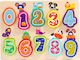 Wooden Kids Peg Puzzle Animals Numbers 10pcs Top Bright