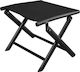 Stool Footstool Collapsible Metallic Black 41x49.5x38cm