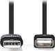 Nedis 3m USB 2.0 Cable A-Male to A-Female (CCGP60010BK30)