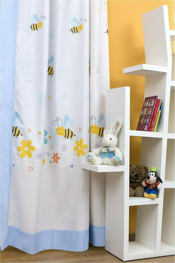 Fennel Bee Curtain with Rod Pocket