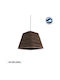 GloboStar Corfu Hängelampe Braun Glocke mit Fassung E27 38x38x30cm.