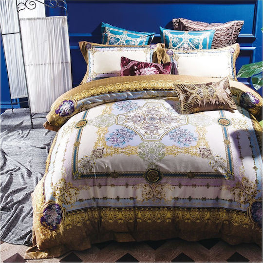 Fennel Комплект Плик за Завивка Памучен Кинг Сайз с 2 Калъфки 220x240 DC-300L-220240-001 Многоцветен