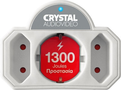 Crystal Audio CPW21-1300-70 T-Shaped Wall Plug White