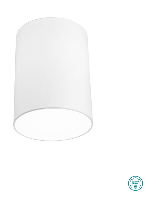 Nowodvorski Cameron Modern Fabric Ceiling Light with Socket E27 White