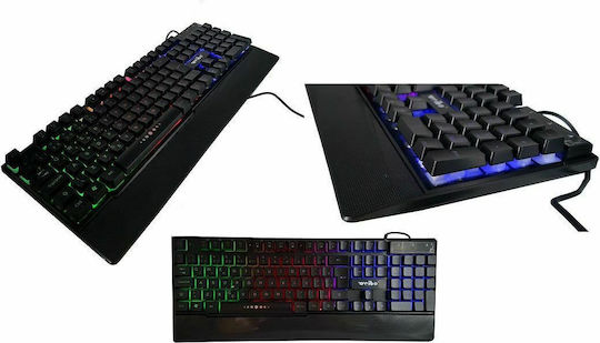 Weibo WB-100 Dark Hero Gaming Πληκτρολόγιο με RGB φωτισμό (Αγγλικό US)