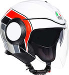 AGV Orbyt Multi Brera White/Grey/Red Κράνος Μηχ...