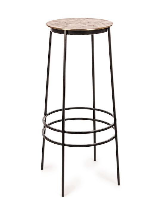 Stool Bar Metallic Amira Black 36x36x77cm