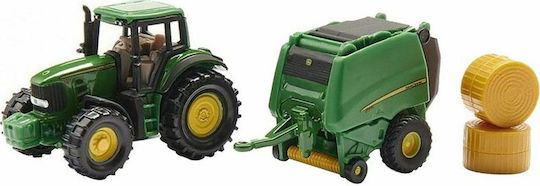 Siku John Deere Tractor With Baler Green Tractor Scale 1:50 Pickup Truck For 3+ Years Old