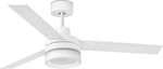 Faro Barcelona Ice 33460 Ceiling Fan 132cm with Light and Remote Control White