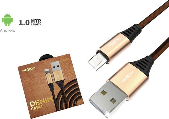 Moxom Denim CC-38 Braided USB 2.0 spre micro USB Cablu Maro 1m 1buc