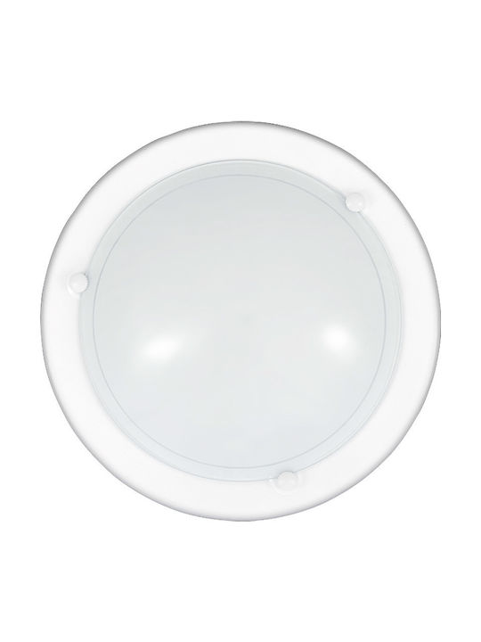 Rabalux Ufo Modern Glas Deckenleuchte mit Fassung E27 in Weiß Farbe 31.5Stück