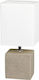 Rabalux Orlando Ceramic Table Lamp for Socket E14 with White Shade and Beige Base