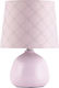 Rabalux Ellie Ceramic Table Lamp for Socket E14 with Pink Shade and Base