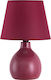 Rabalux Ingrid Ceramic Table Lamp for Socket E14 with Red Shade and Base