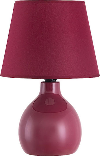 Rabalux Ingrid Ceramic Table Lamp for Socket E14 with Red Shade and Base