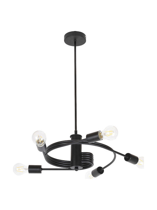 Rabalux Pendant Light Black for 5 Bulbs E27 57cm