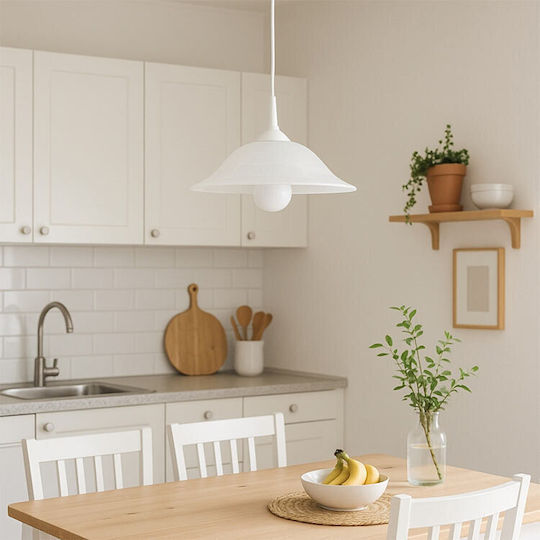 Rabalux Pendant Light White with Socket E27 31x8.5cm
