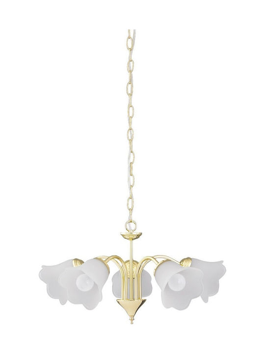 Rabalux Pendant Chandelier for 5 Bulbs E14, E.14 White