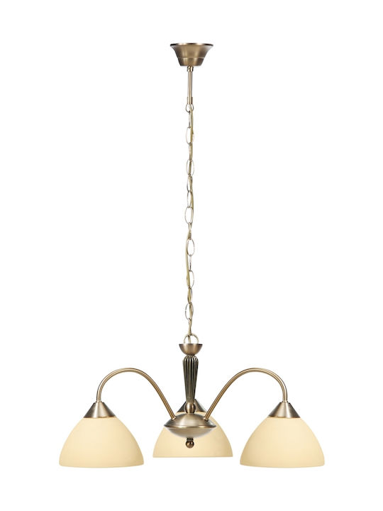 Rabalux Pendant Light Three-Light for Socket E14, E.14 Bronze