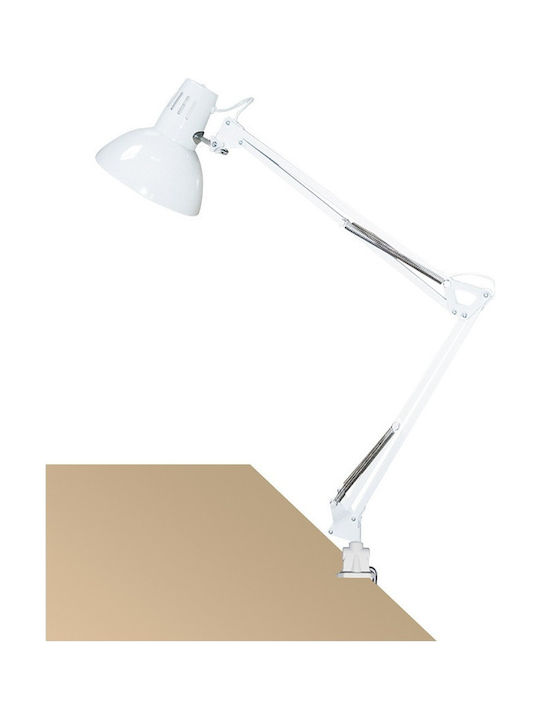 Rabalux Office Lamp with Foldable Arm for Socket E27 in White Color