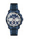 Lee Cooper Watch Battery with Blue Metal Bracelet LC06538.990