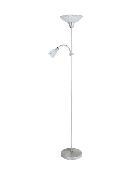 Rabalux Harmony Lux Floor Lamp H177xW28cm. with Socket for Bulb E27 Silver