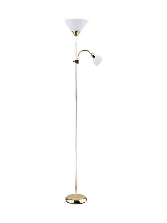 Rabalux Action Floor Lamp H178xW24.2cm. with Socket for Bulb E27 Gold