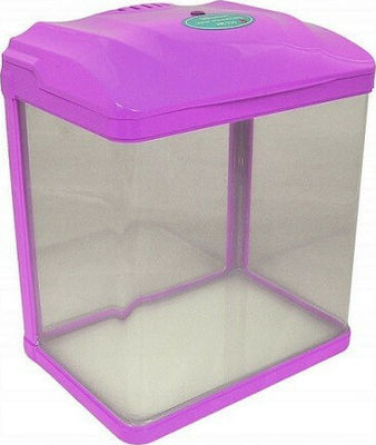 Sun-Sun HR-230 Fish Aquarium Capacity 10lt with Lighting, Filter and 23x16x28cm. Purple