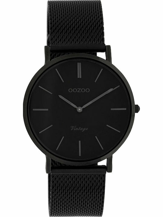 Oozoo Women's Watch with Black Metal Bracelet