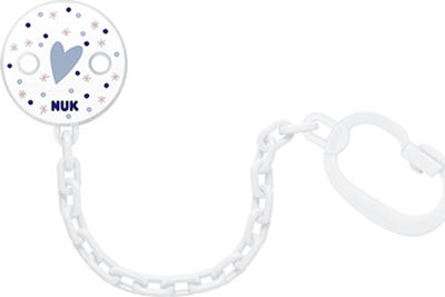 Nuk Chain Pacifier Καρδούλα made of Plastic White 10.256.466