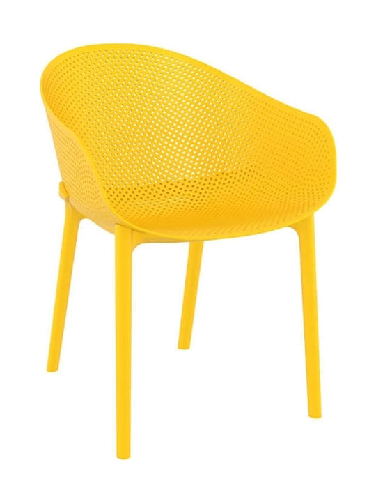 Καρέκλα Εξωτερικού Χώρου Πολυπροπυλενίου Sky Yellow 4τμχ 57x60x79εκ.