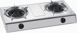 Elite Liquid Gas Countertop Double Burner Inox