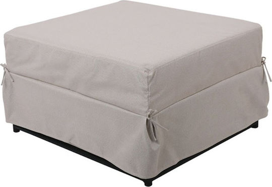 Hocker Für das Wohnzimmer Sofa Gepolstert mit Stoff Logan Beige 72x65x42cm