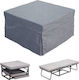 Stool For Living Room Bed Upholstered with Fabric Logan Gray 72x65x42cm