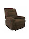 Julia Relax Armchair with Footstool Brown 93x90x100cm