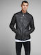 Faux Leather Jacket Biker Black / PU