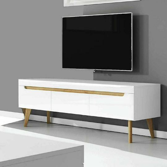 TV-Ständer Nordi Weiß / Higloss Weiß / Riviera M160xP40xH50cm