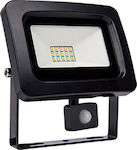 Elmark Waterproof LED Floodlight 20W Cold White 5500K with Motion Sensor IP65