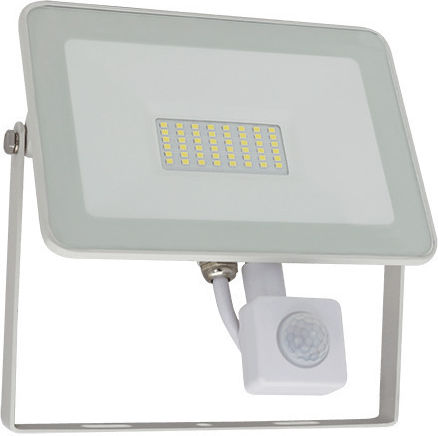 Elmark Vega50 Slim Στεγανός Προβολέας LED 50W Φυσικό Λευκό 4000K με Αισθητήρα Κίνησης IP65