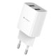Lamtech Φορτιστής Χωρίς Καλώδιο με 2 Θύρες USB-A Λευκός (LAM020694)